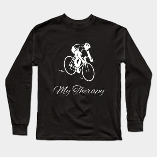 Cycling is my therapy Long Sleeve T-Shirt